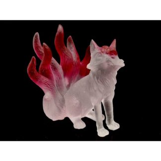 Nine-Tailed Fox Rose Quartz Ornament With Master Blessing 師父开光-九尾狐粉水晶摆设品