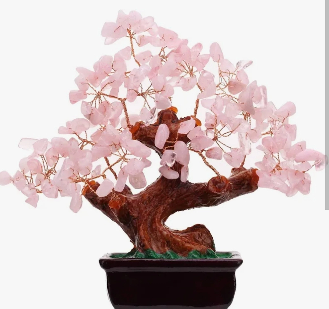 Rose Quartz Tree with Master Blessing 師父开光-粉水晶樹