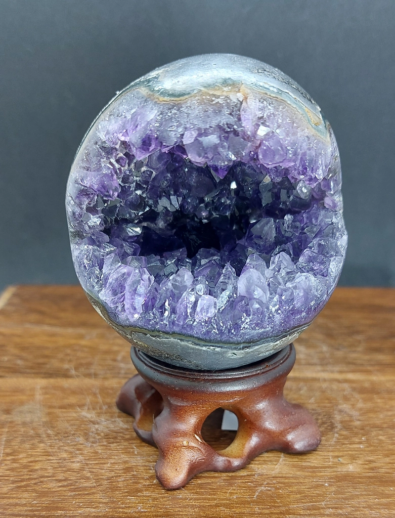 Amethyst Laughing Buddha with Master Blessing 師父开光-紫晶笑口常开