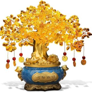 Money Golden Lucky Tree Decoration For Good Luck And Wealth with master blessing 師父开光-金钱黄金招财树摆件