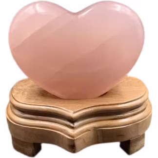 Natural Rose Quartz Heart Ornament with Master Blessing 師父开光-天然粉水晶心形摆件