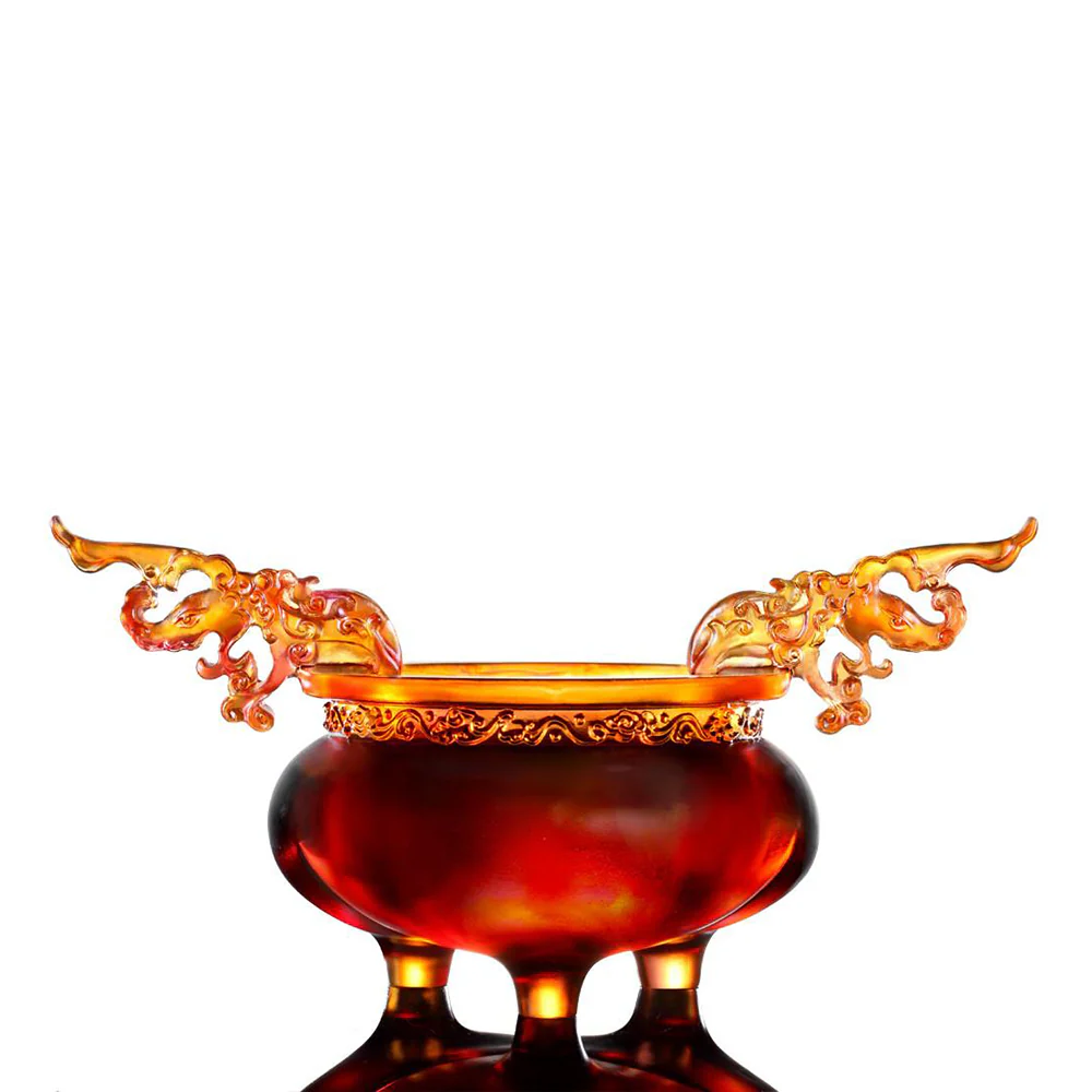 Chinese Ding Crystal Vessel with master blessing 師父开光- 水晶鼎