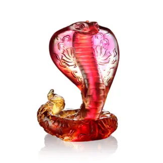 Crystal Cobra Snake Figurines with master blessing 師父开光-水晶眼镜蛇摆件
