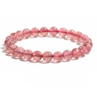Natural Strawberry Color Quartz Bracelet
