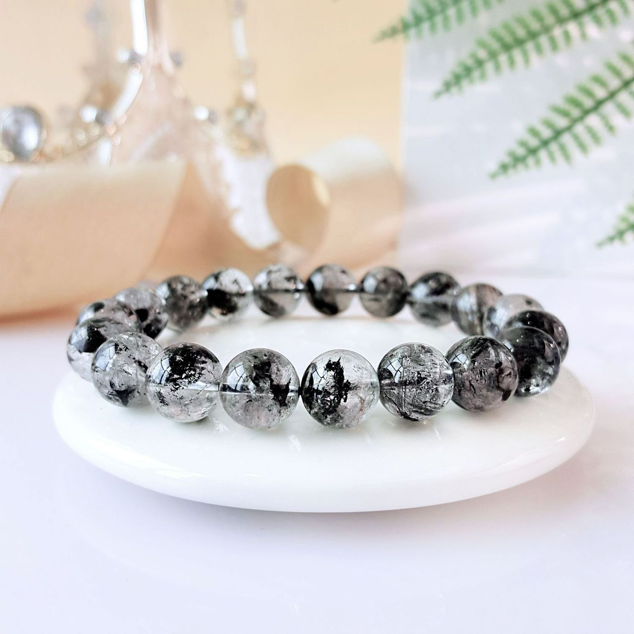 Black Rutilated Quartz Bracelet